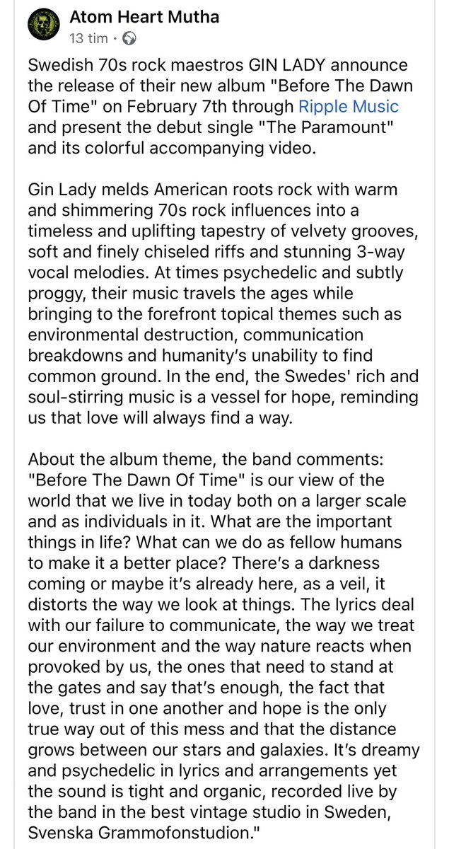 Johnny (aka Mr Jay) (@kingnomadband) on Twitter photo Some kind words about our upcoming album. Thanks <a href="/GeoffleppardUK/">Atom Heart Mutha</a>
•
#ginlady #beforethedawnoftime #ripplemusic <a href="/music_ripple/">RippleMusic</a> <a href="/PurpleSagePR/">Purple Sage PR</a> #psychedelicrock #progressiverock #70srock Some kind words about our upcoming album. Thanks <a href="/GeoffleppardUK/">Atom Heart Mutha</a>
•
#ginlady #beforethedawnoftime #ripplemusic <a href="/music_ripple/">RippleMusic</a> <a href="/PurpleSagePR/">Purple Sage PR</a> #psychedelicrock #progressiverock #70srock