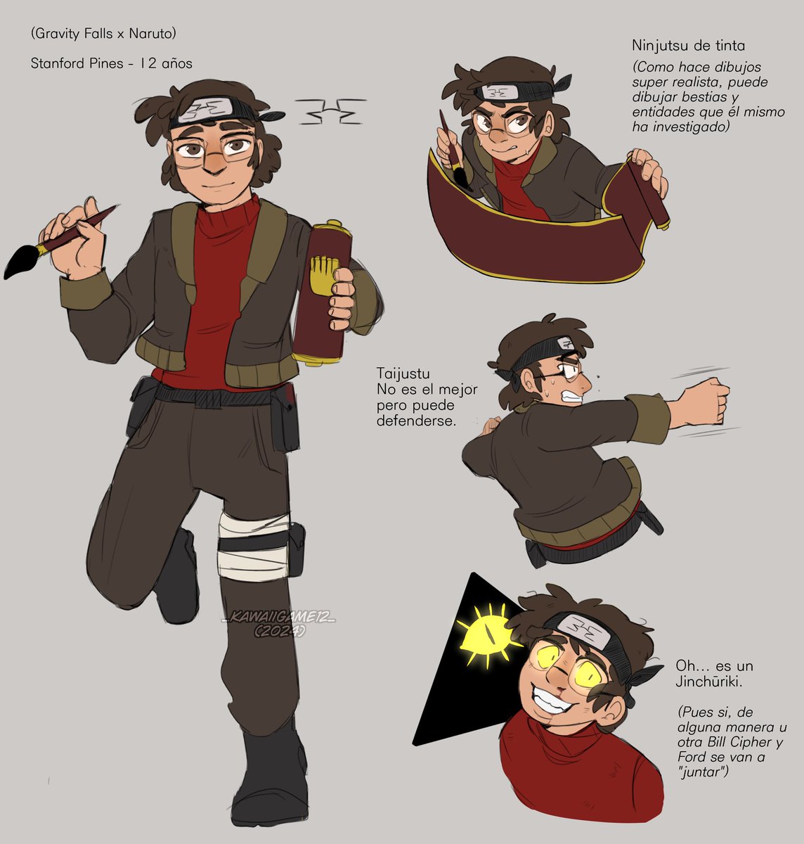lakawaiig12's tweet photo. Me costó dibujar a Stanford no mms (Como dice la nota no creo que dibuje más de este crossover, disfruten :p)
#FiddlefordMcGucket #stanleypines #StanfordPines #GravityFalls #NARUTO https://t.co/FSmcLPxW13