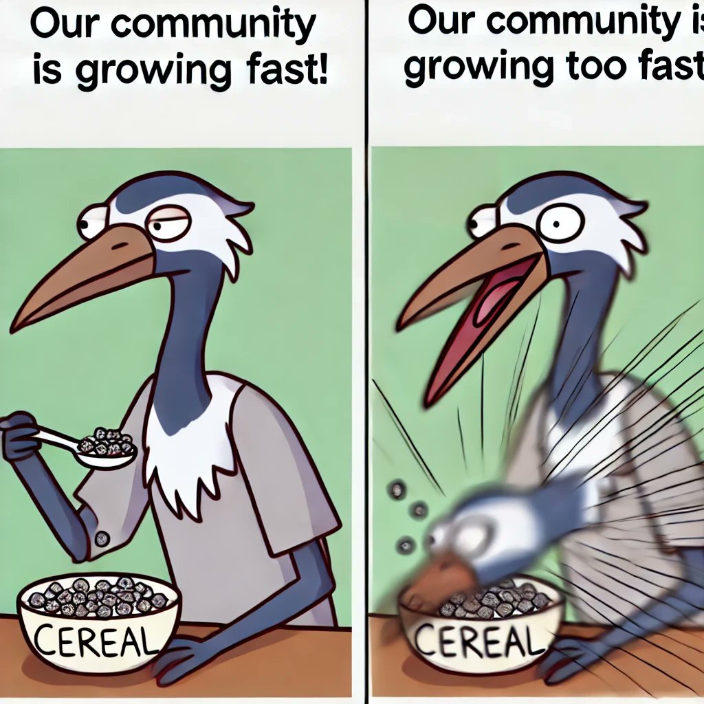 Craneonsol's tweet photo. When you casually check in and realize... 🦩

Our community is growing way too fast! 🚀💥

#CraneCommunity #FlyOrCry #CryptoMeme https://t.co/CBFkIra4km