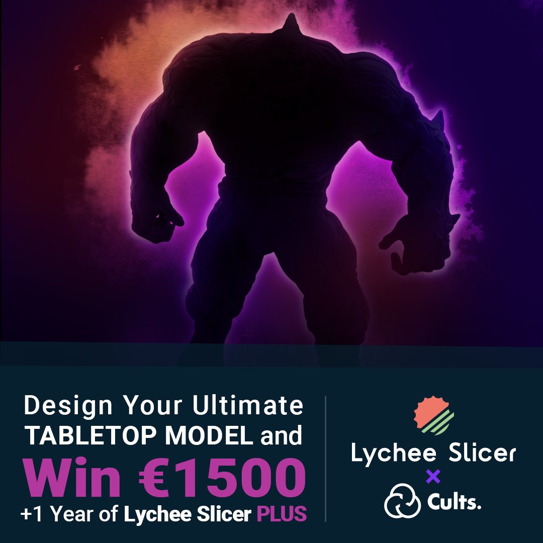 Have you enter our contest with <a href="/Cults3D/">Cults.</a> already? 
Time to model your perfect minis!