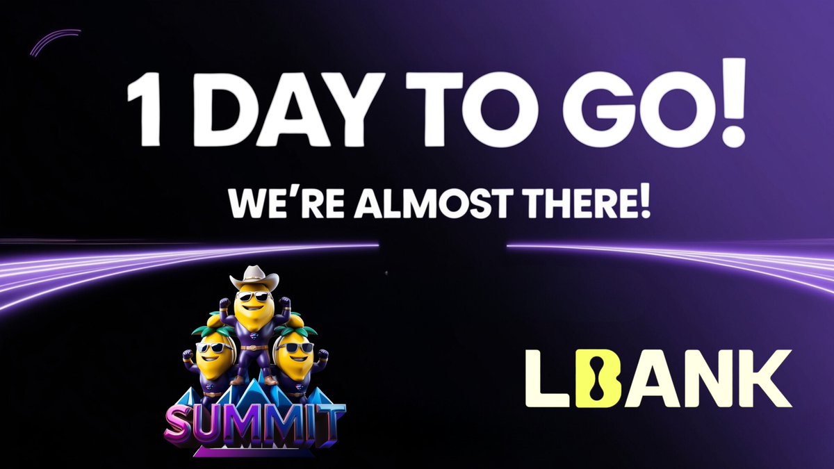summitofficial2's tweet photo. 🚨 1 Day to Go! 🚨
The wait is almost over! Summit is set to officially list on LBank Exchange tomorrow. Be ready to explore new opportunities and redefine your crypto journey with Summit. 🌟
📌 Stay tuned: https://t.co/KjfNQiYgUC
#SummitOnLBank #CryptoRevolution #SummitCrypto #UniteToEarn #LBankListing #CryptoInnovation