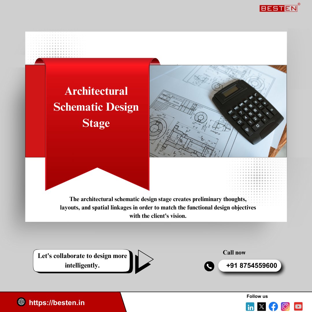 BestenIndia's tweet image. Architectural Schematic Design Stage.
Visit our site: besten.in
#SchematicDesign #DesignDevelopment #InnovativeDesign #ArchitecturalDesign