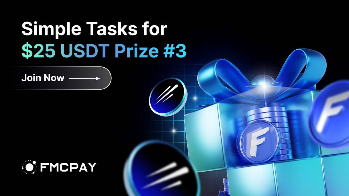 #3: Claim Your Share of $25 – No Gas Fees! 💰  Complete a few easy social tasks and stand a chance to win! 
👉Join here: 
app.galxe.com/quest/Y2cBN3ha… 
Don’t wait—start earning rewards now! 🎁 
#FMCPAY #CryptoGiveaway #GalxeQuest