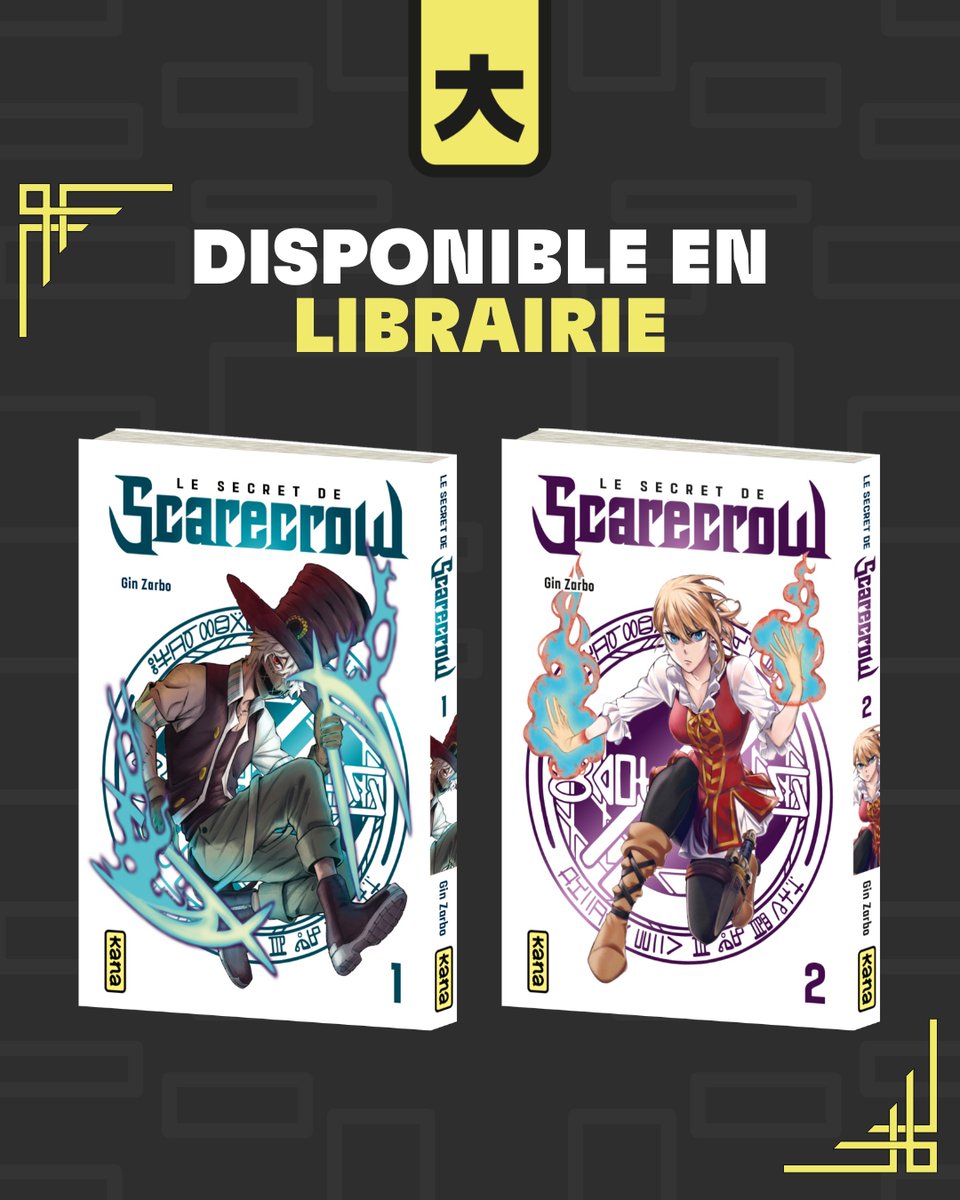 <a href="/MangaIssho_FR/">Manga Issho FR 🇫🇷</a> accueille <a href="/gin_zarbo/">Gin Zarbo</a> dans son catalogue !

Depuis peu, vous pouvez découvrir son œuvre, "Le Secret de Scarecrow", chez Kana !

Engell se met en quête d'une troupe d'élite, les Scarecrows, afin de faire face aux Crows, des monstres semblables à des corbeaux et