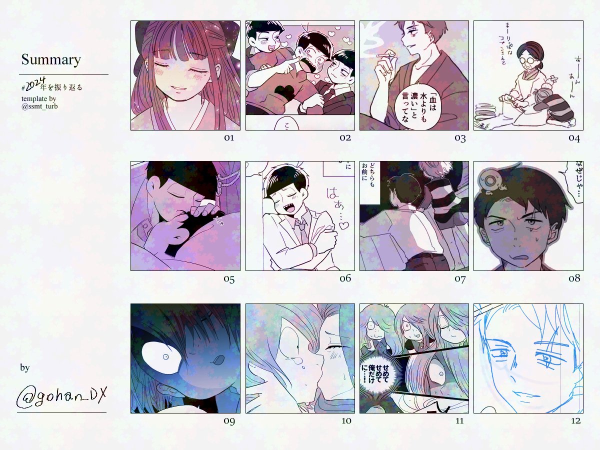 2024年を振り返りました。
今年はまた一段とカラー絵が少なく漫画ばっかかいてたねぇ～～～～～～～～!!12月は多分原稿しかしないので原稿からひっぱってきた 