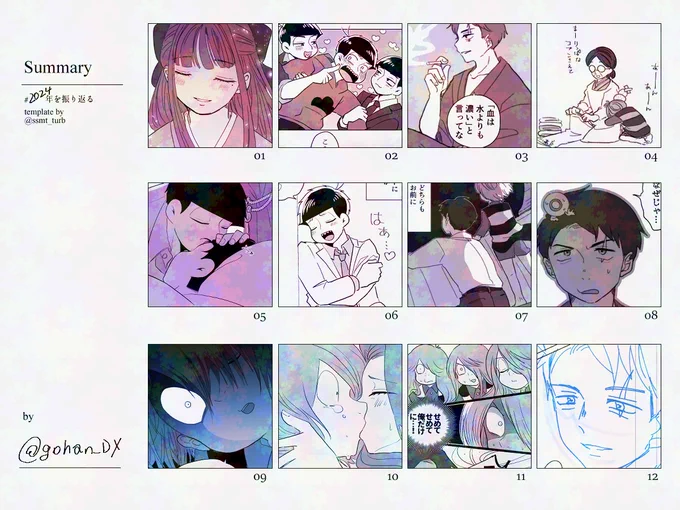 2024年を振り返りました。
今年はまた一段とカラー絵が少なく漫画ばっかかいてたねぇ～～～～～～～～!!12月は多分原稿しかしないので原稿からひっぱってきた 