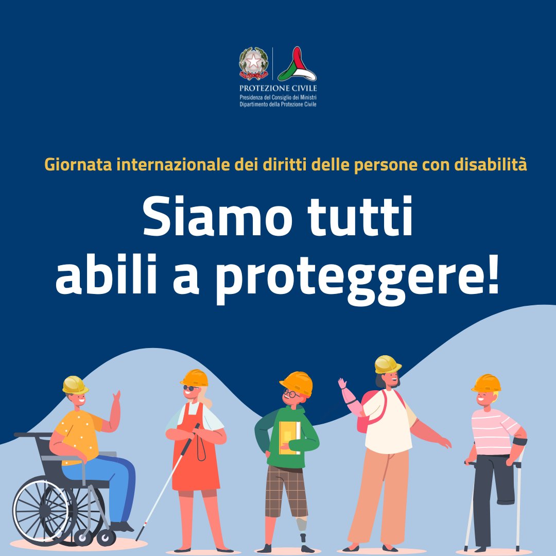 #Protezionecivile è prima di tutto partecipazione!

Oggi #3dicembre è la Giornata Internazionale dei diritti delle persone con disabilità