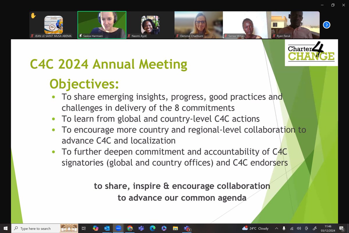 NaomiAyot's tweet image. Checked in: @Charter4Change 2024 Annual meeting; started with Cafe hosted by @saskiaharmsen &amp;amp; cohosted by @ MaiHarrar! @CapaidsUganda #localization #Localizationug #C4CAnnualMeet