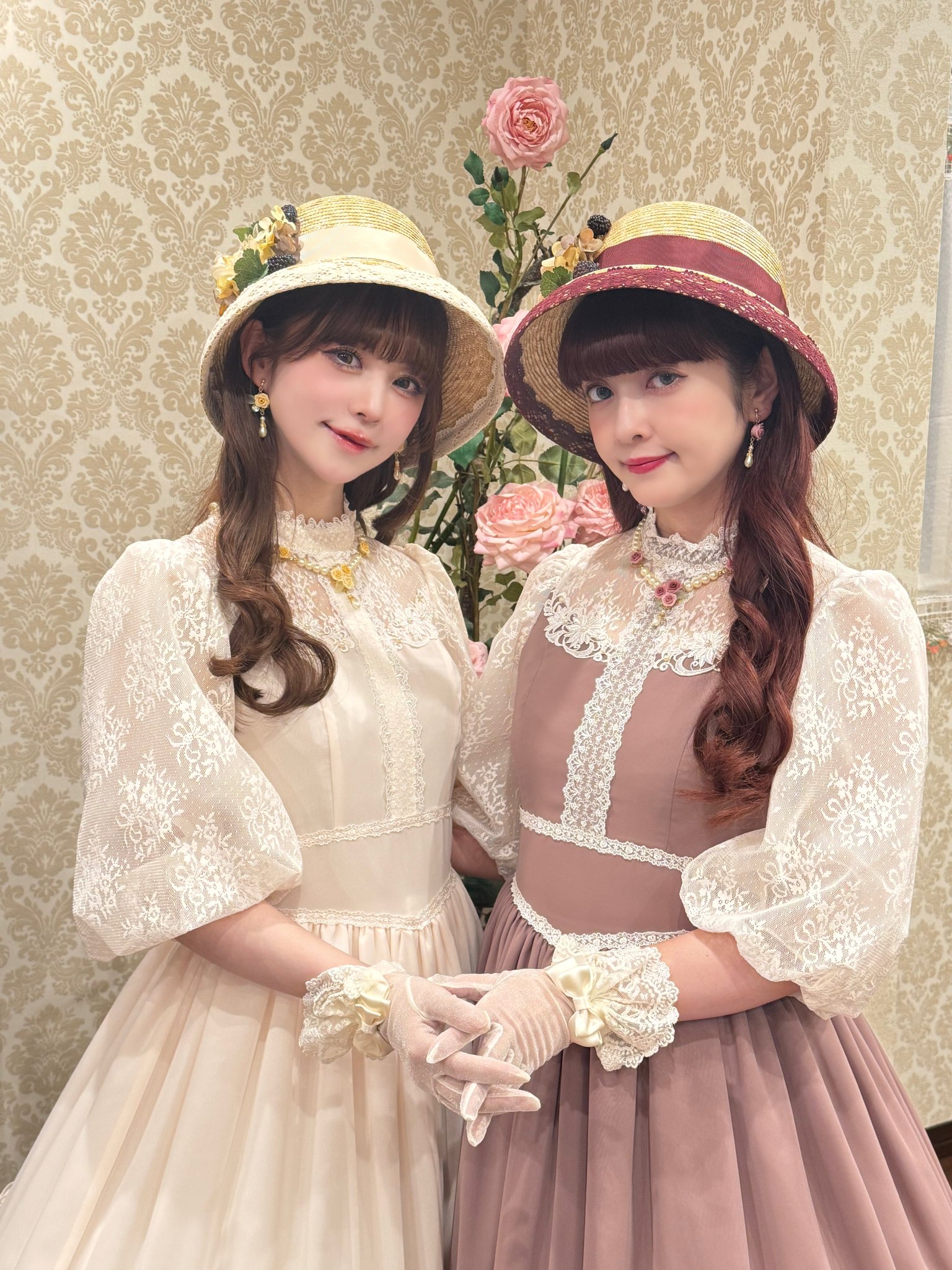 イノセントワールド　シャルロッテドレス　サックス×生成　Ｌ Innocent World｜シャルロッテドレス