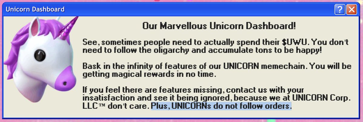 pymander_'s tweet photo. Plus, UNICORNs do not follow orders. https://t.co/uf6ICwNT4O