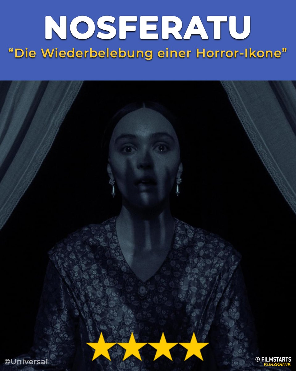 Filmstarts's tweet image. In punkto Grusel, Atmosphäre und erzählerischer Vielschichtigkeit kann Robert Eggers' Neuadaption mit dem Original mühelos mithalten. „Nosferatu – Der Untote“ ist ein Old-School-Schauerstück vom Feinsten.
Hier gibt's die ganze Kritik: tinyurl.com/5546ke2a