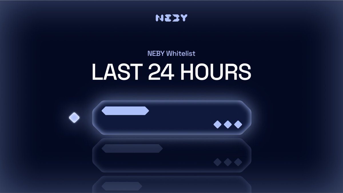 NebyExchange's tweet image. Only 24 hours left. 
This is your last and final chance to claim one of the highly desired whitelist spots for $NEBY. 
The premier DEX on the @OasisProtocol $ROSE

Apply here: 🔗app.neby.exchange/whitelist
1. Connect your wallet
2. Post about $NEBY 
3. Check your application status