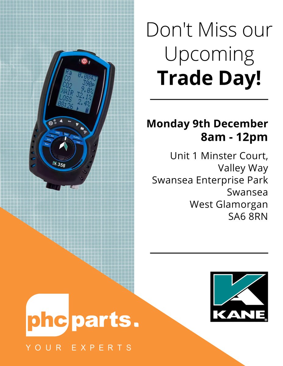 PHCParts's tweet image. 🎉 Kane Trade Day at PHC Parts Swansea! 🎉

See you there! 👷‍♂️🔥

#PHCParts #KaneTradeDay #SwanseaTrades #PlumbingHeatingCooling