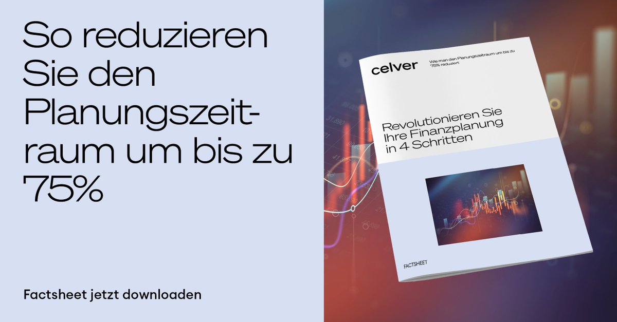 celver_AG's tweet photo. Die Planungsphase war wieder aufwändiger als gedacht? Im Factsheet erfahren Sie, wie Sie Ihren Planungszeitraum nächstes Jahr um bis zu 75% reduzieren können: https://t.co/KovMsv9DOR https://t.co/uh0ssrWETN