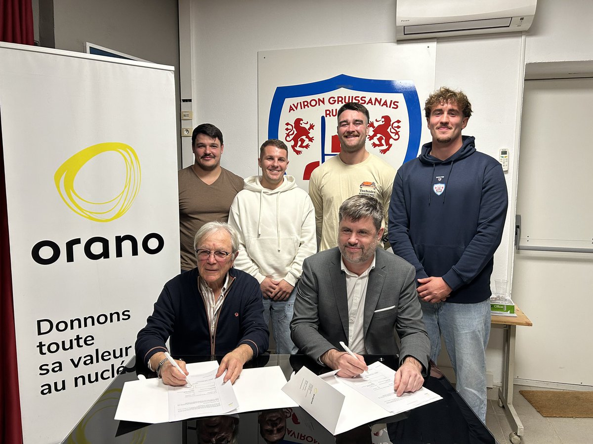 🔄 Renouvellement du #partenariat avec l’Aviron Gruissanais Rugby 🏉 pour une 8ᵉ saison consécutive ! #Orano #Malvesi est fier de partager des valeurs fortes avec l’AGR, comme l’esprit d’#équipe et la quête de #performance.💪