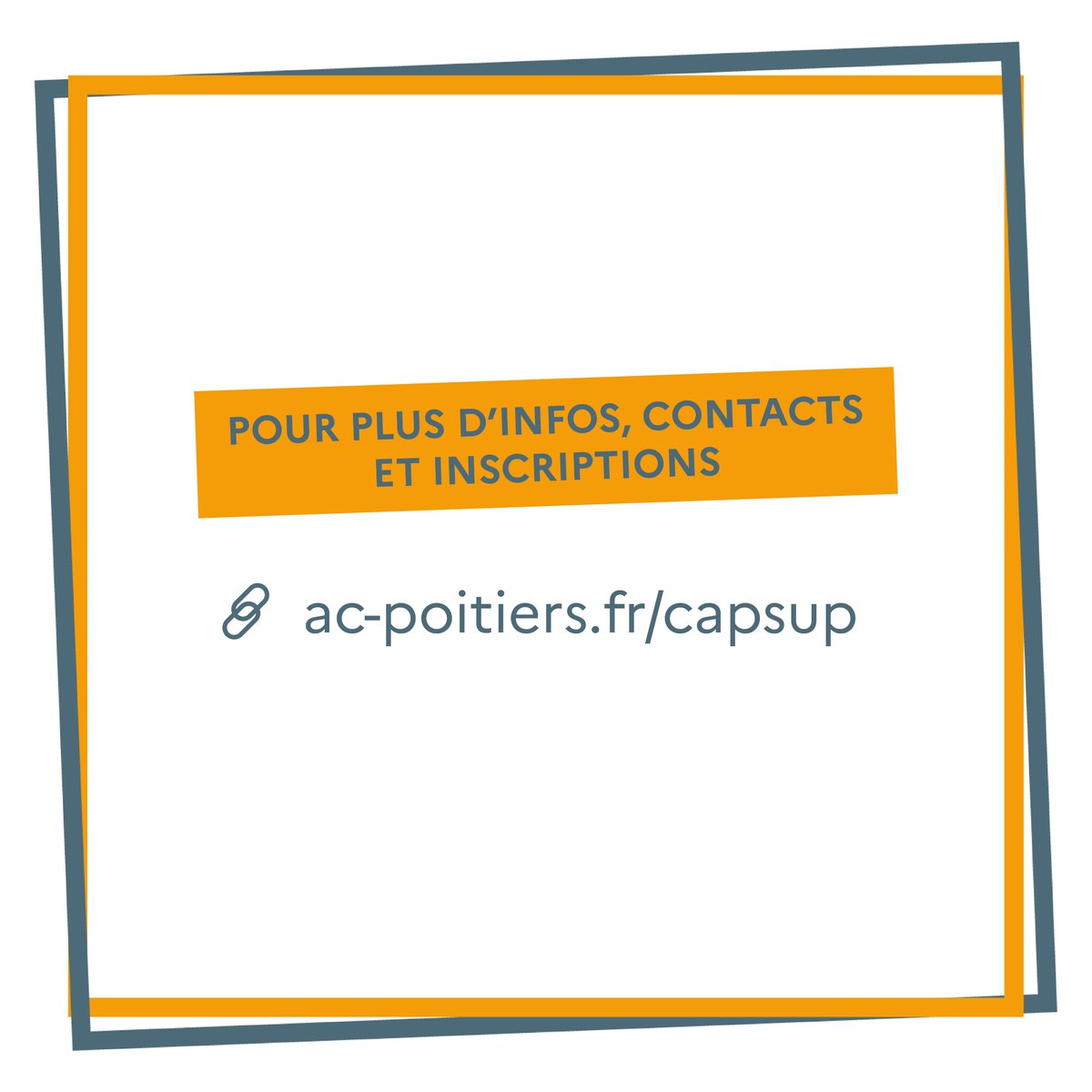 📢Lycéens, la plateforme Cap'Sup est ouverte!
1⃣choisissez une ou des formations d'#enseignementsupérieur parmi les 1000 déjà disponibles
2⃣Vivez la vie d'un étudiant le temps d'une journée
3⃣ Affinez votre choix d'#orientation

Infos et accès à #capsup ⬇️
ac-poitiers.fr/capsup