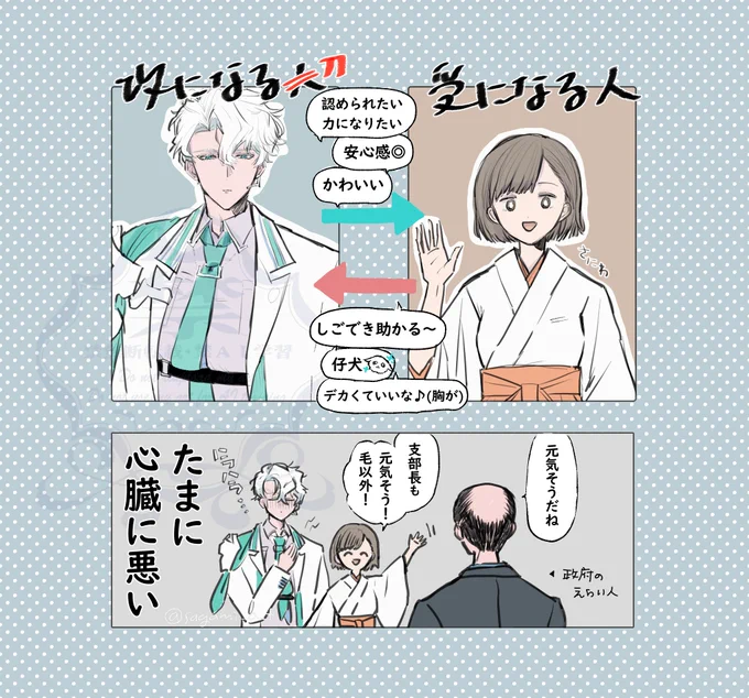 先月最初に描いたんしょさに♀のかけら発掘した
※女審神者顔ある 