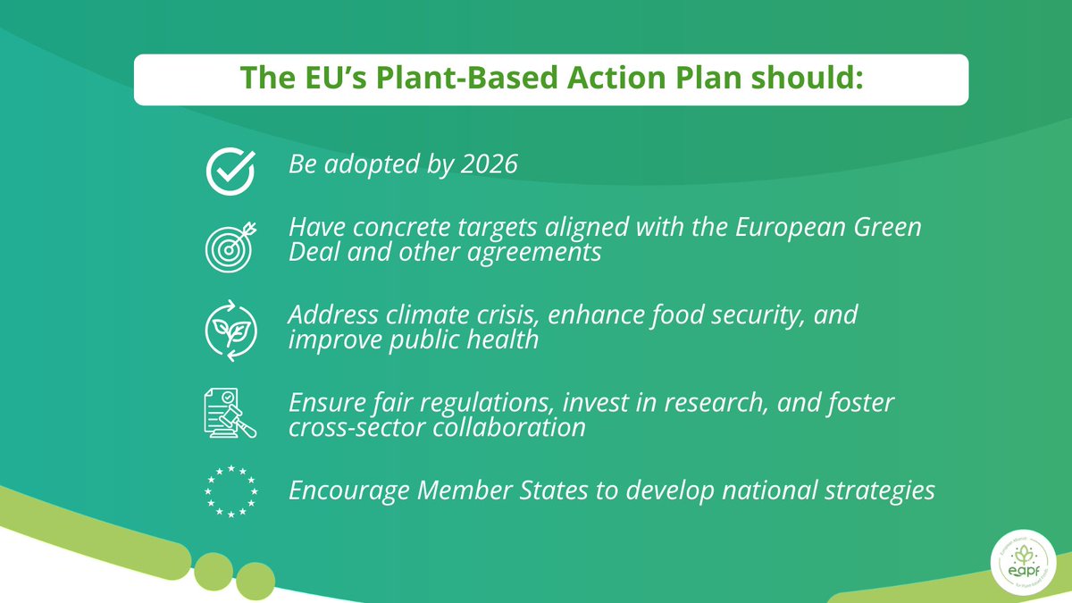 To foster food environments where plant-based options are widely accessible, the Commission must prioritise the adoption of a Plant-Based Food Action Plan by 2026, as called for in the Strategic Dialogue’s conclusions. 
 
 📖 plantbasedfoodalliance.eu/wp-content/upl…