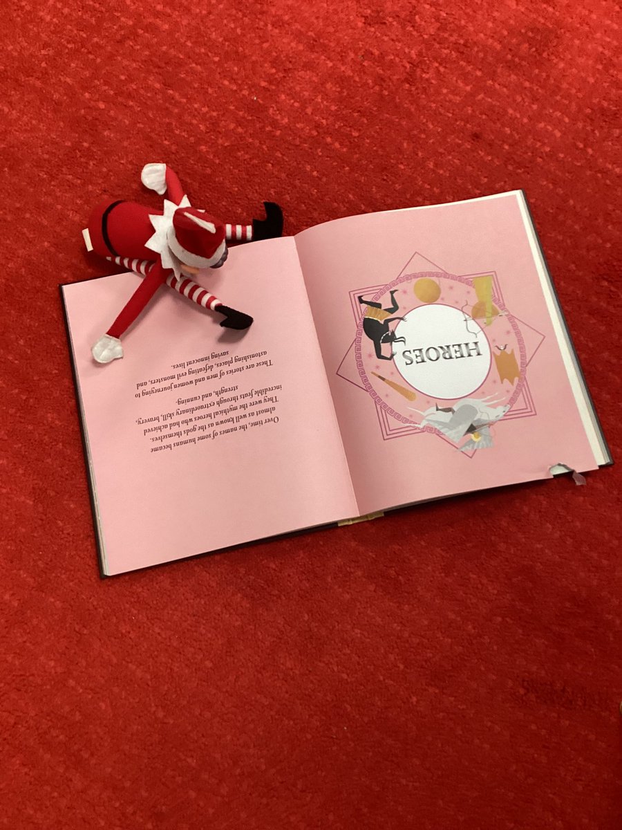 The Elf is just catching up on some Greek Myths ready for Year 4s fantastic day of Ancient Greeks 🧑‍🎄