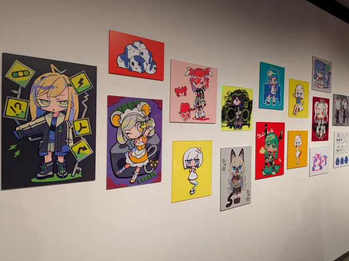 寺田てら先生の個展に来ました!感覚で、自由でありながら楽しく描いているのがこちらまで伝わってきて思わず笑顔になりながら楽しく観ました! 