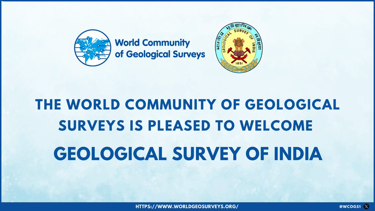 🎉#WCOGS is excited to welcome <a href="/GeologyIndia/">Geological Survey of India</a> to our growing community!💫

Explore their remarkable contributions to geological research &amp; innovation here 👉 gsi.gov.in/webcenter/port….

Let’s keep expanding and sharing knowledge in the fascinating world of geology together!🗺️