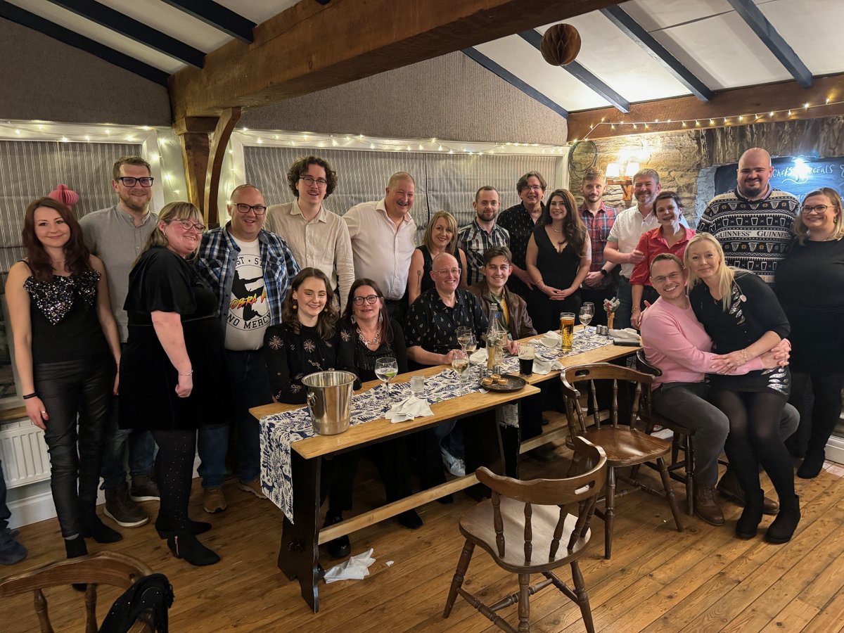 BCCIT's tweet photo. System Update: Christmas Spirit was successfully installed on Saturday as our team (and plus ones) rebooted for some festivities & downloaded a glass or two of good cheer! Diolch @gwestyporthhoteln and everyone who helped make it a memorable evening #TechTheHalls #FestiveUpdate https://t.co/D6PxcR30Tg
