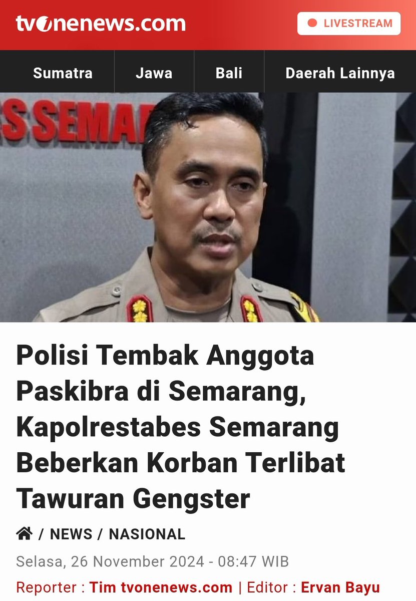ARSIPAJA's tweet photo. Presisi dari mananya?

26 November:                   3 Desember:
Terlibat tawuran               Tak terkait
gangster                               tawuran https://t.co/85ACVAh78T