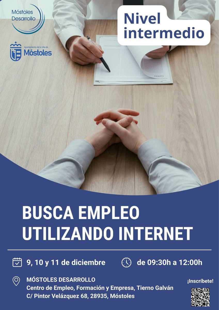mostdesarrollo's tweet image. ¿Estás en desempleo y quieres conocer las plataformas virtuales donde presentar tu candidatura o currículum? 🔎💻
CURSO "BUSCA EMPLEO UTILIZANDO INTERNET"
ℹ️📝 tinyurl.com/4tfdfcj3
#MóstolesDesarrollo #Formación #CapacitaciónDigital #CursosGratuitos #NNTT
@AytoMostoles