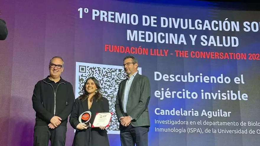 ¡Enhorabuena Candelaria! Una de las investigadoras predoctorales del IUOPA, del grupo Inmunología del cáncer, acaba de recibir el Premio de Divulgación sobre Medicina y Salud, en su 5ª edición, que concede la Fundación Lilly y "The Conversation"

lne.es/oviedo/2024/12…