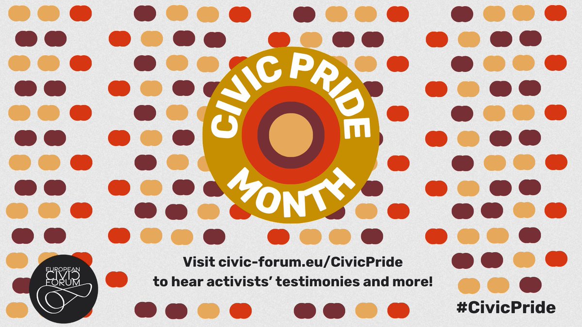 What is #CivicSpace and how has it been shrinking in Europe? A 🧵

Put simply, civic space is the environment which enables people to come together, share their interests and concerns, and act to shape their societies.

This week, we’re focusing on civic space. #CivicPride

1/6