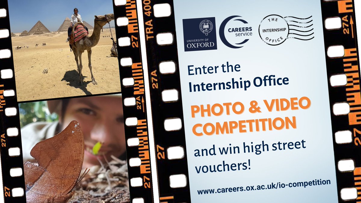 If you are doing an #internship this winter vacation, share you experience with us in the Internship Office Photo &amp; Video Competition 2024-25, NOW OPEN!

Find out more and enter! 🔗careers.ox.ac.uk/photo-competit…