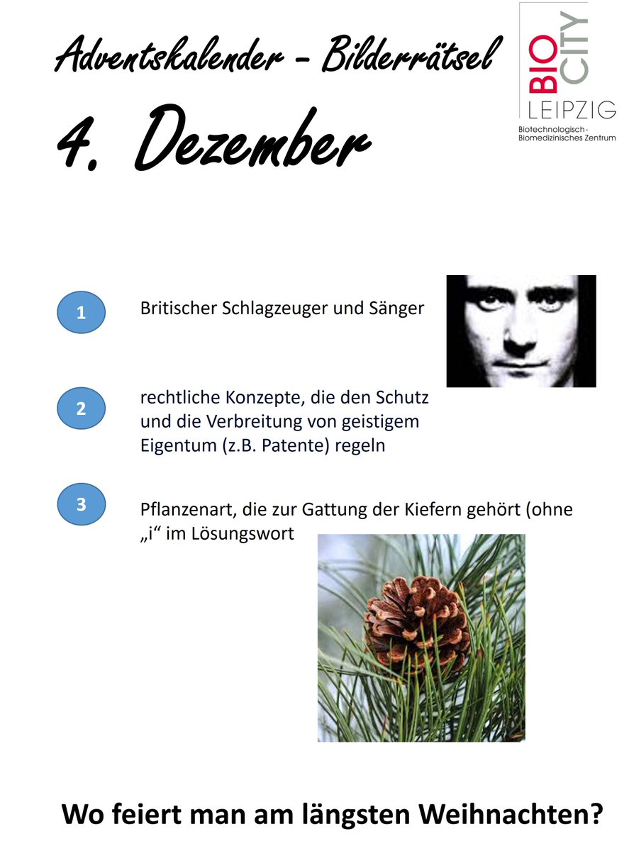 Sei heute die/der schnellste und hol dir die Überraschung aus dem Türchen des BIO CITY Adventskalenders! Lösung? Ruf an 0341 212070
