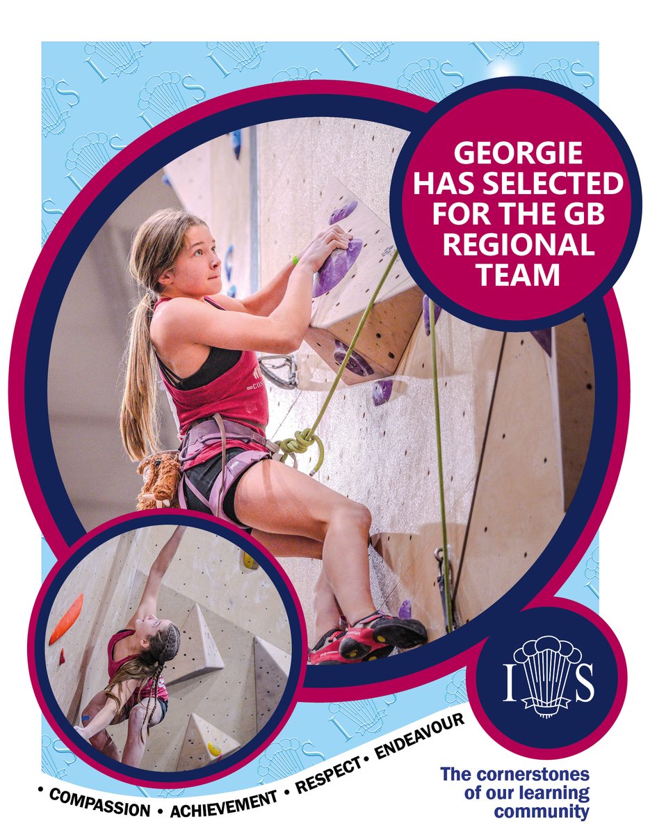 Georgie Sloan had a successful National Climbing Championships, she came 6th place overall, which has resulted in her being selected for the GB regional team. 
What a fantastic achievement!