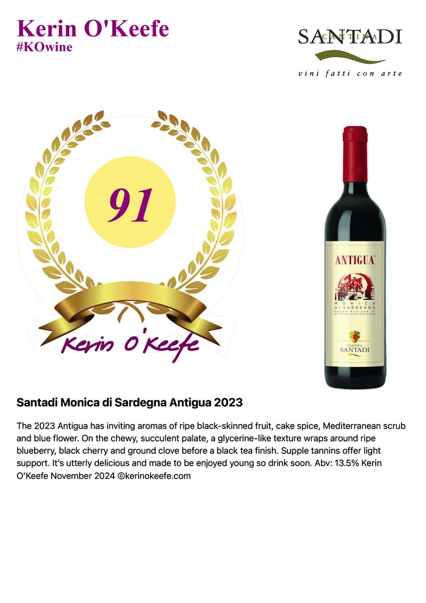 EnotecaNL (@enotecanl) on Twitter photo New awards for #CantinadiSantadi: <a href="/KerinOKeefe/">Kerin O'Keefe</a> rated the Terre Brune, Noras and Antigua with respectively 93, 92 and 91 Points. Well done!
⬇️
enoteca.nl/new-awards-for…
#sardinia #Sardegna #carignanodelsulcis #monicadisardegna #cannonaudisardegna #Awards New awards for #CantinadiSantadi: <a href="/KerinOKeefe/">Kerin O'Keefe</a> rated the Terre Brune, Noras and Antigua with respectively 93, 92 and 91 Points. Well done!
⬇️
enoteca.nl/new-awards-for…
#sardinia #Sardegna #carignanodelsulcis #monicadisardegna #cannonaudisardegna #Awards