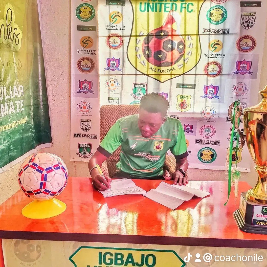 CoachOnileO's tweet photo. OFFICIAL: Igbajo United FC Secures Future with Coach Onile's Contract Renewal Discover the key factors behind Igbajo United FC's decision to secure their future by renewing Coach Oniles' contract.

https://t.co/vZuv9RoE4U https://t.co/XRl8GnQZUK