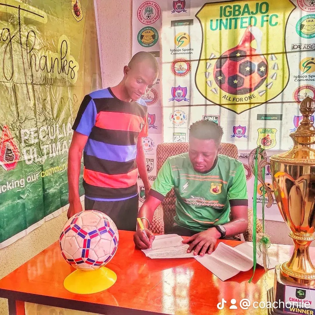 CoachOnileO's tweet photo. OFFICIAL: Igbajo United FC Secures Future with Coach Onile's Contract Renewal Discover the key factors behind Igbajo United FC's decision to secure their future by renewing Coach Oniles' contract.

https://t.co/vZuv9RoE4U https://t.co/XRl8GnQZUK