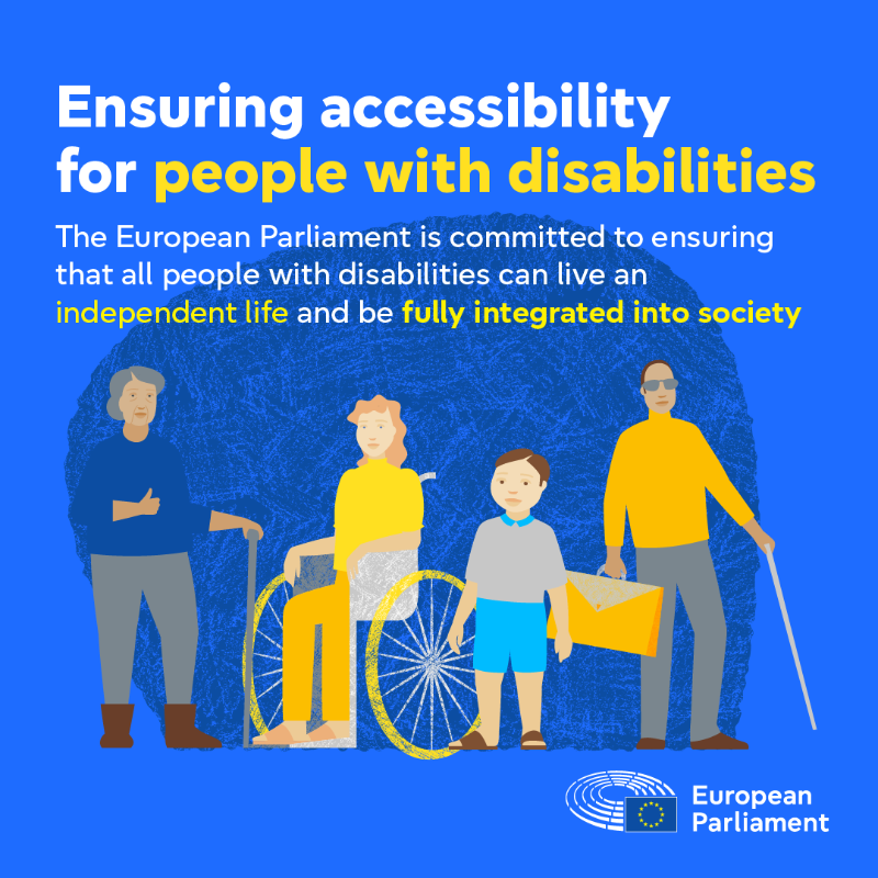 Europarl_EN's tweet photo. Building a barrier-free Europe.

Today, on the International Day of Persons with Disabilities, the European Parliament reaffirms its commitment to ensuring that all EU citizens can enjoy access to basic facilities, as well as freedom of movement.