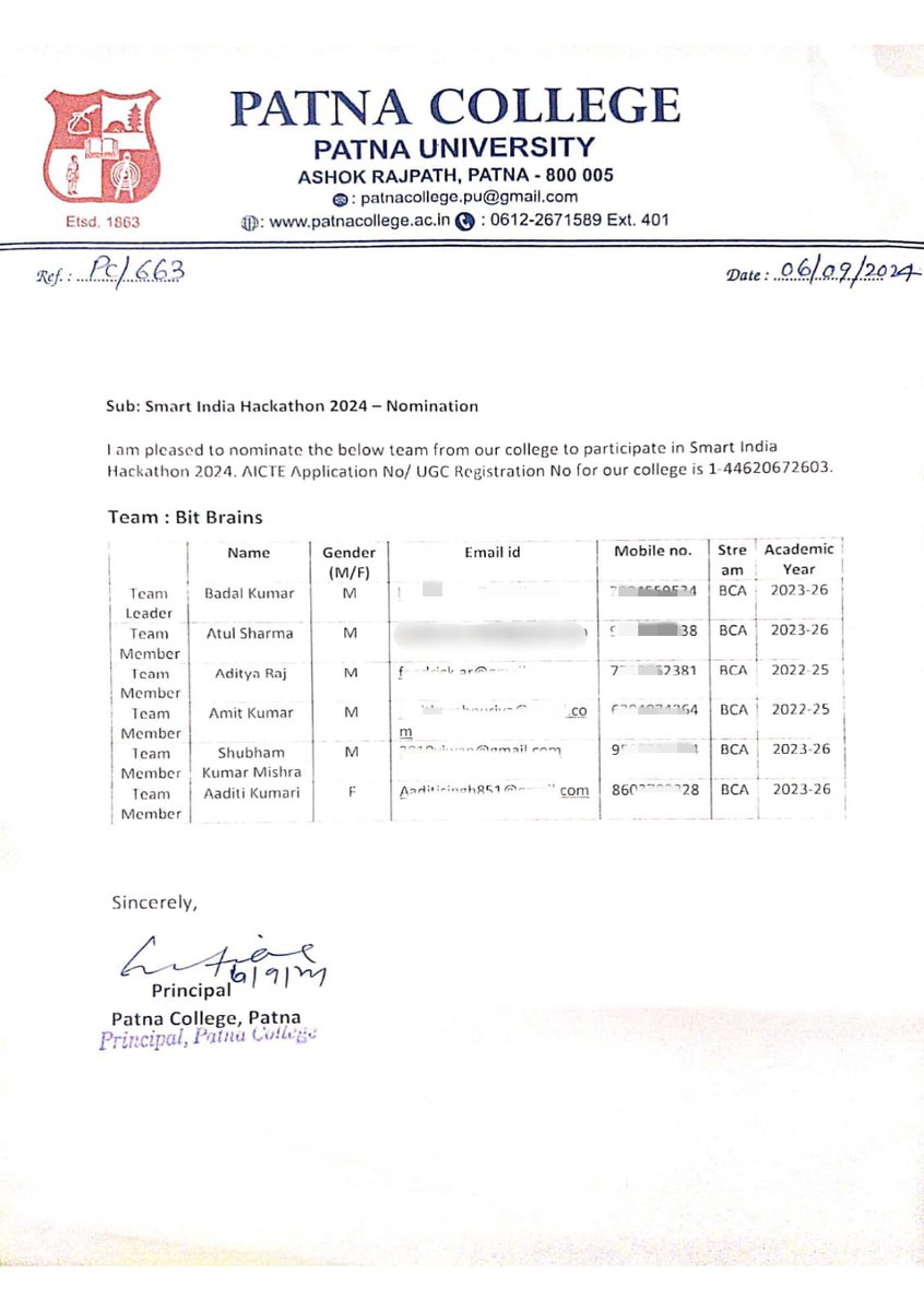 Satyamraj_in's tweet photo. SOS 🆘 ALERT VERY URGENT
PLEASE PAY ATTENTION

A team from Patna College, Patna University, worked tirelessly for about 4 months to become Grand Finalists for the Smart India Hackathon 2024, a prestigious national event. Out of approximately 60,000 participating teams, only about 1,200 were selected, and they are one of them. Their finale is scheduled for 11th–12th December in Hyderabad, requiring them to travel on the 8th and return on the 15th.

But here’s the shocking part : Despite their incredible achievement, the university has decided to crush their dreams. 

On 27th November, a notice was issued stating that semester exams would begin on 6th December, leaving no scope for these dedicated students to participate. Understanding the clash, the team immediately approached the Examination Controller’s Office with a formal application on 28th November. They even cited AICTE official guidelines, which specifically recommend postponing exams or providing support to students representing their institutions in such prestigious competitions.  

For an entire week, they were assured the dates would be adjusted. But now, at the last moment, the university has shamelessly backtracked, forcing the team to choose between their exams and representing their university on a national stage!  

This isn’t just about exams - it’s about losing an entire year for the 3rd and 5th Semester participants. Missing the exams means they’ll be forced to waste a whole academic year.  

The team has prepared everything - their project, documentation, and even booked tickets. Despite receiving full support from the college principal and department, the university administration has shown nothing but ignorance and a lack of empathy.

Is this how Patna University treats its students? Is this the encouragement given to students striving for innovation and bringing glory to their university and state?  

The university administration must immediately take action and postpone the exams and honor their earlier assurance, ensuring that the students’ dedication and hard work are not discarded. 

@PatnaUniversit @AICTE_INDIA @SITHARAMtg @GovernorBihar 
@rajendraarlekar @EduMinOfIndia   @SIH2024_MIC @PMOIndia @ugc_india @moesgoi @mhrd_innovation

#PatnaUniversity
#SmartIndiaHackathon2024