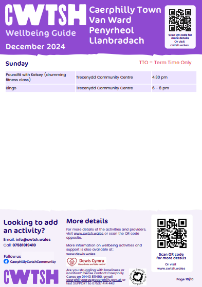 Cwtsh Wellbeing Guide, Dec 24 - Caerphilly Town, Van Ward, Penyrheol and Llanbradach - Part 3