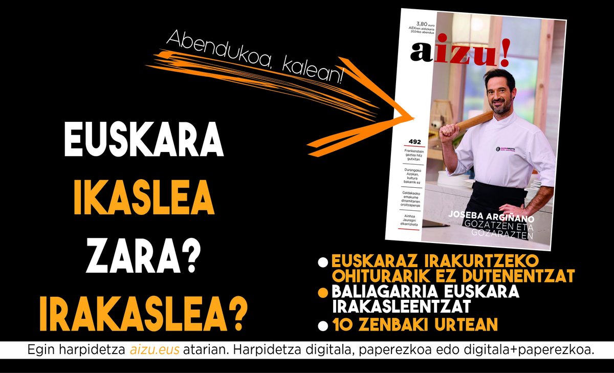 Gaur, bihar eta beti, egunero da #EuskararenNazioartekoEguna. Bada, euskaraz ere gaur, bihar eta beti irakurri!