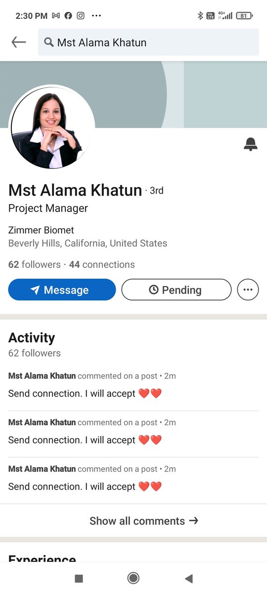 barataking's tweet photo. @LinkedIn @LinkedInHelp  @LinkedInIndia 

Dear Linkedin, 

Kindly look into the below profiles. Are they cloned?! https://t.co/CDkbIfQXUV