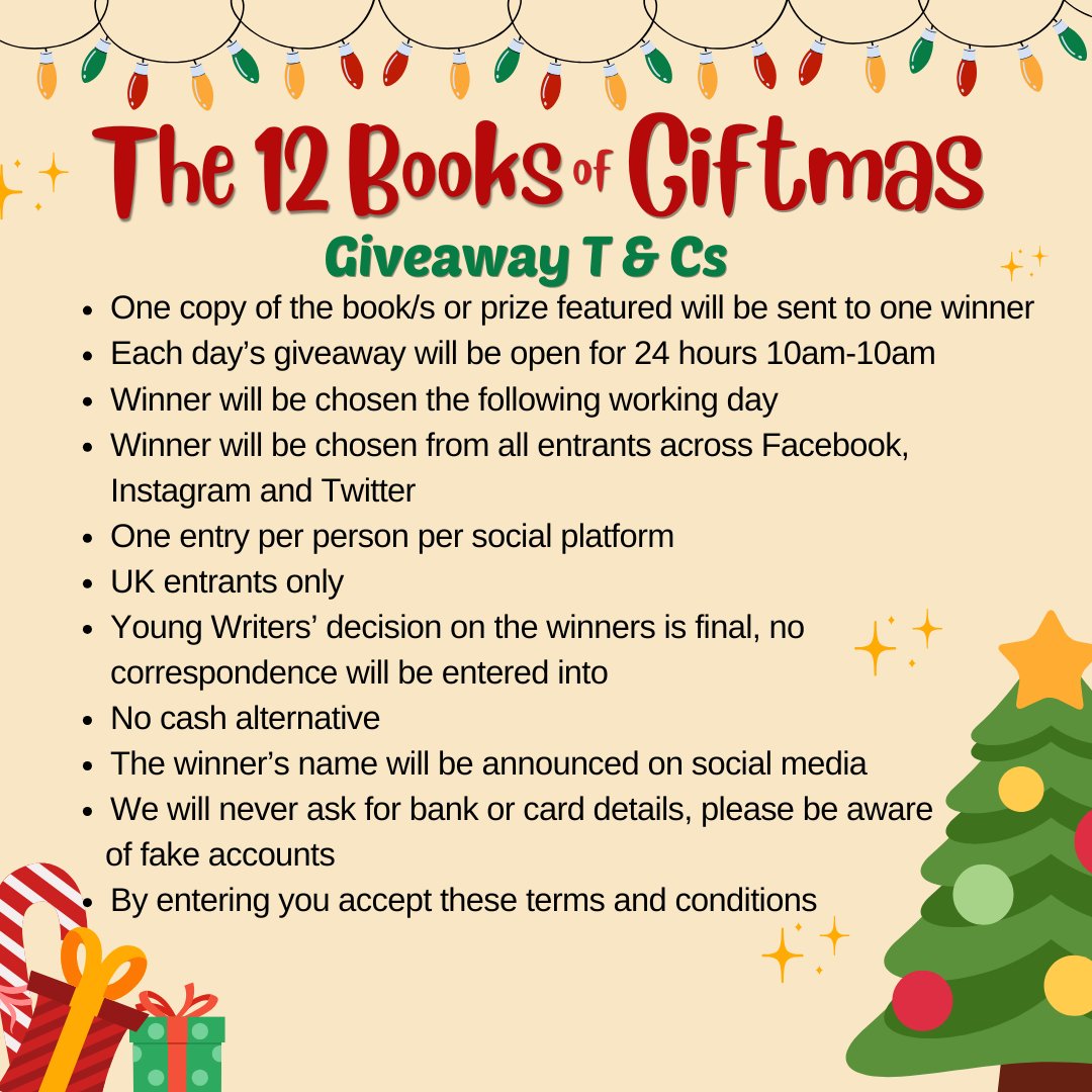 YoungWritersCW's tweet photo. The 11th Book of Giftmas is The Christmas Wish-Tastrophe by Cariad Lloyd

For a chance to win, follow us, share this post and comment with a Christmas emoji. https://t.co/SBht22luFj