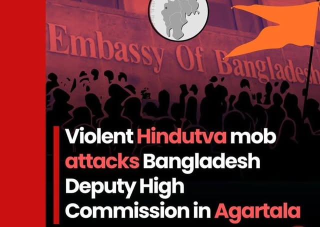 NeedofJustice24's tweet photo. India is not able to protect the diplomatic mission &amp; their employees. It proves how weak the Indian lawenforcement authorities are! India should ask the help from UN to get peacekeepers in country to protect foreign mission.#AllEyesOnBangladeshiHighComissionInIndia
#ShameOnIndia https://t.co/EKdoqbrkeB