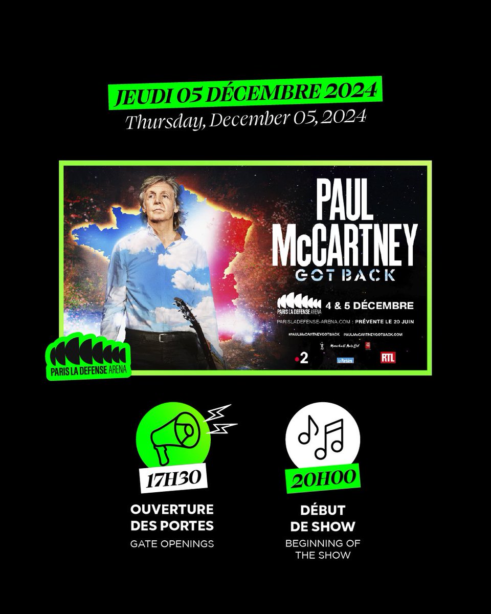 plenitudearena's tweet photo. Retrouvez toutes les infos essentielles pour préparer votre venue sur les concerts de 𝑷𝒂𝒖𝒍 𝑴𝒄𝑪𝒂𝒓𝒕𝒏𝒆𝒚 ces 4 &amp; 5 décembre à Paris La Défense Arena 🎶🎸

🔗+ d’infos : https://t.co/pGTGMBswxd https://t.co/LWI9iSleGY