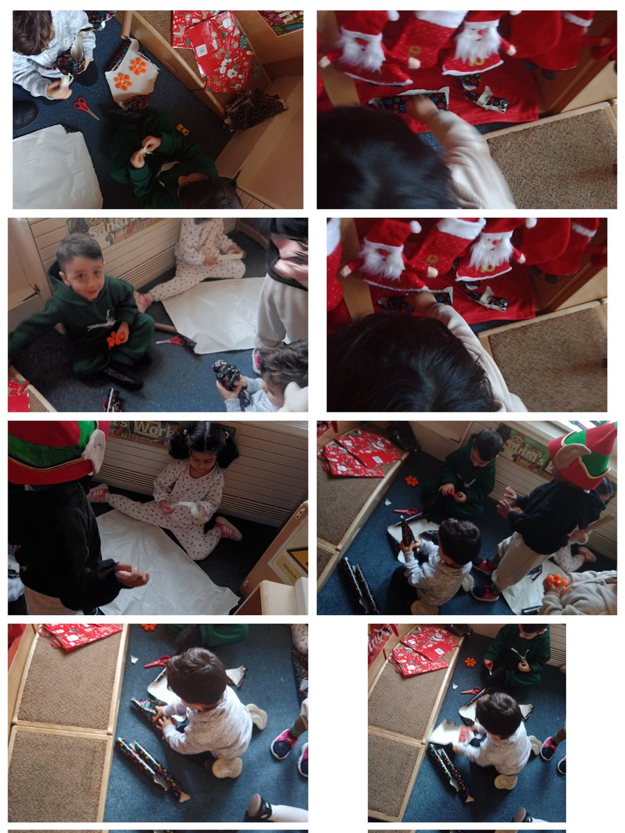 Our elves are busy wrapping presents at Santa's workshop! They worked extra hard to make sure they used the right amount of paper for the toys and wrapped them up securely for Santa to deliver! Well done Elves 😄