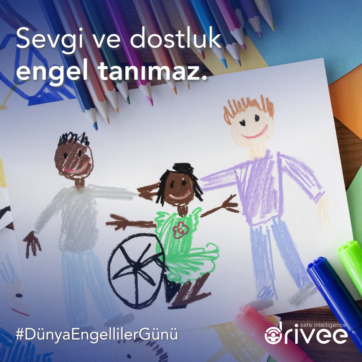 Sevgi, mesafeleri ve engelleri aşmanın en güzel yoludur. Drivee ile yanınızdayız. 
 
#SevgiEngelTanımaz  #DünyaEngellilerGünü #DriveeSafeCall