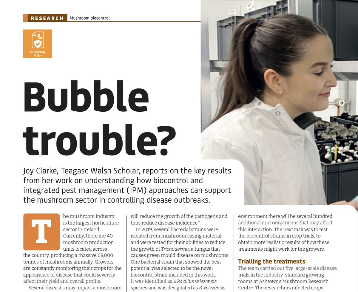 Joy Clarke (@joyhclarke) on Twitter photo Thrilled to see my PhD research featured in the latest edition of TResearch! Check out the aritcle here: teagasc.ie/publications/2…
<a href="/MUMycology/">Kavanagh Mycology Lab</a> <a href="/DFitzpatrickMU/">David Fitzpatrick</a> <a href="/TeagascHDD/">Teagasc Horticulture Development Dept</a> <a href="/MaynoothBiology/">Maynooth Biology</a> Thrilled to see my PhD research featured in the latest edition of TResearch! Check out the aritcle here: teagasc.ie/publications/2…
<a href="/MUMycology/">Kavanagh Mycology Lab</a> <a href="/DFitzpatrickMU/">David Fitzpatrick</a> <a href="/TeagascHDD/">Teagasc Horticulture Development Dept</a> <a href="/MaynoothBiology/">Maynooth Biology</a>