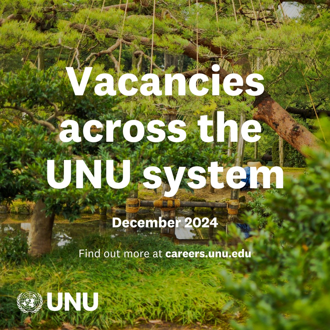 💼 Interested in working at UNU? We have several open positions across the global UNU system. 

Visit our LinkedIn page for more: buff.ly/49qSOFC

#Vacancies #UNCareers #JobOpportunities #NowHiring

📸 Image by Ian Kuik on Unsplash
