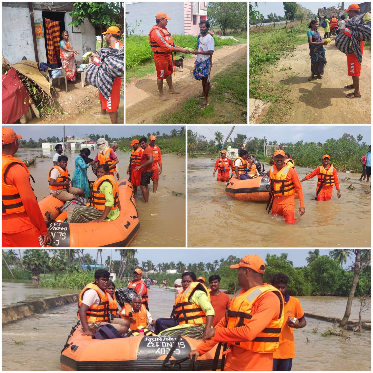 04NDRF's tweet photo. #NDRF04 BN team in Bagur, #Puducherry, actively engaged in floodwater rescue operations. Providing essential food supplies and basic needs to affected communities. #NDRF remains steadfast on the ground in Puducherry. #NDRF #FloodRelief #PuducherryRains
@NDRFHQ
@ndmaindia
@ANI https://t.co/Yn6CLH5kps