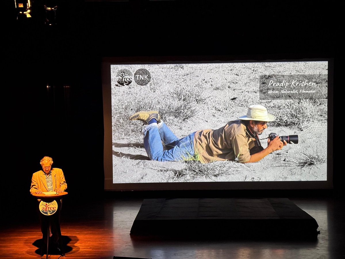 Pradip Krishen takes the stage to deliver today's much-awaited memorial lecture